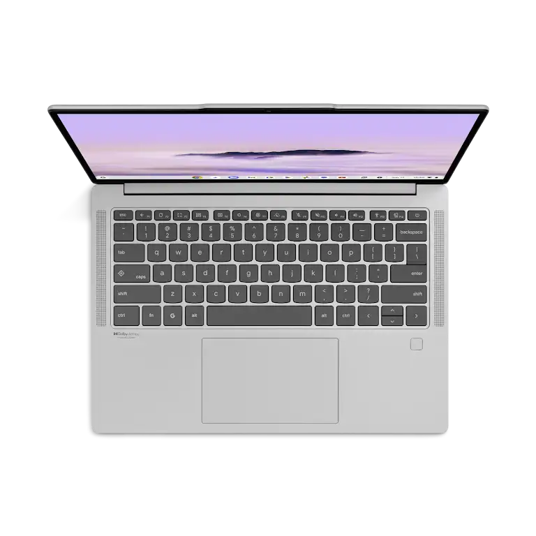 lenovo chromebook plus 14 10 device top view